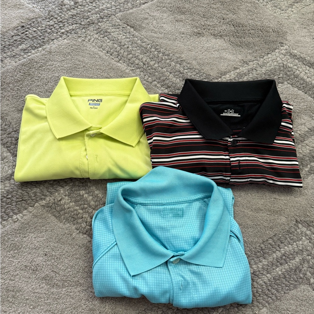 Vibrant Yellow and Blue Polo Shirts Casual Collection